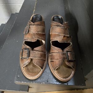 Freebird!!!! Brown Comfort Sandals with Adjustable Straps